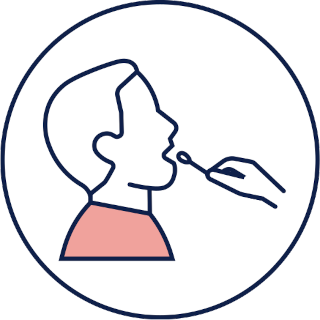 Complete a cheek swab at home 