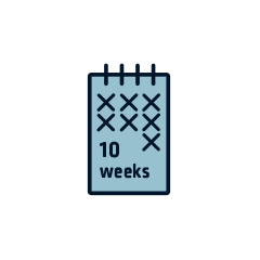 Who are 10 weeks pregnant or more
